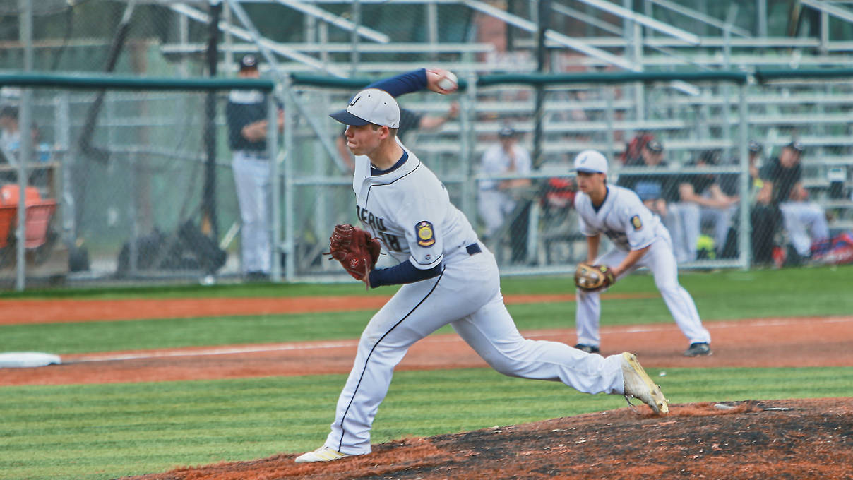 Juneau Post 25’s Philip Wall pitches against South Post 4 in the American Legion state tournament at Mulcahy Stadium in Anchorage on Saturday. Juneau won 6-3. (Courtesy Photo | Jeremy Ludeman)