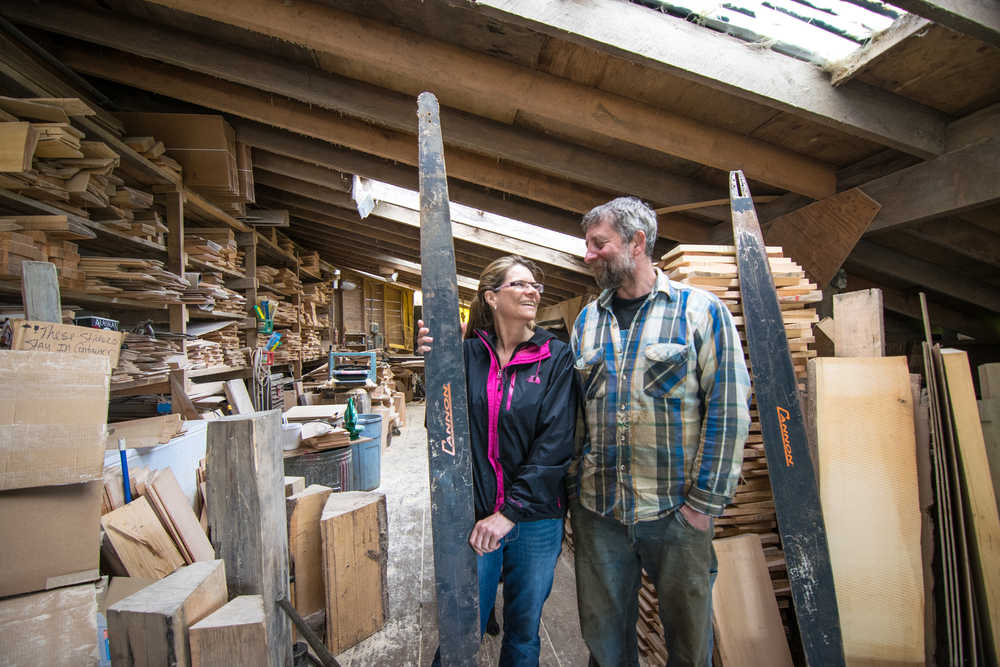 Brent and Annette Cole stand inside their original shop. Since May of 2015, the couple have begun production in their new facility, where drying, processing and storage can happen under one roof. Photo Bethany Goodrich, 2014.