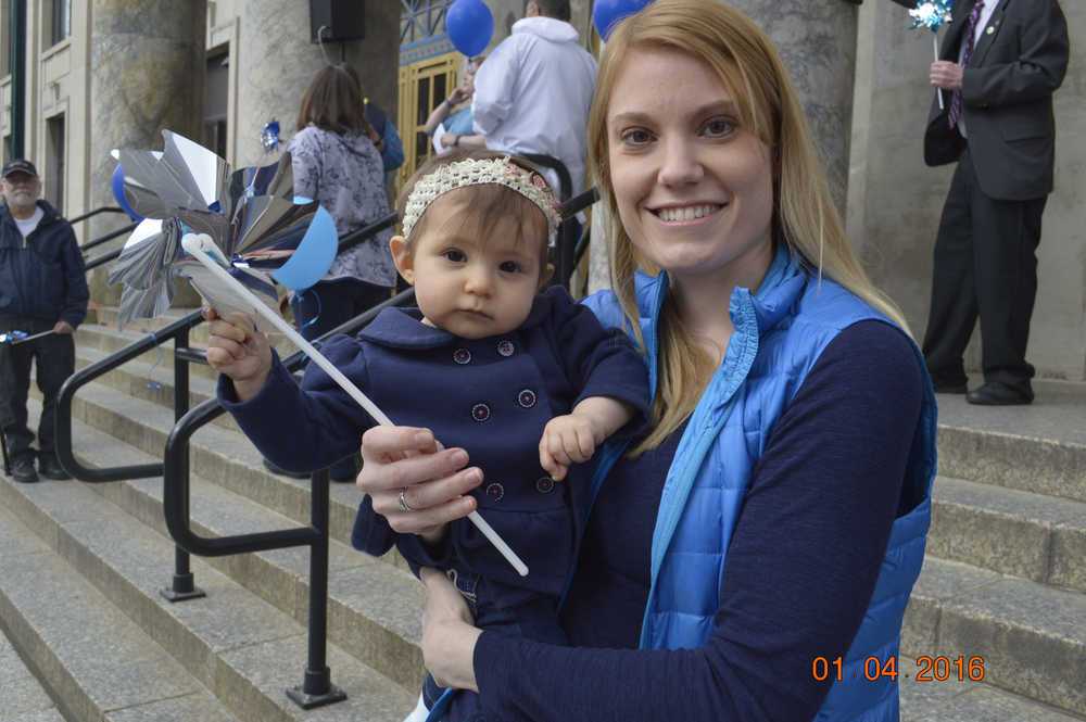 Go Blue Day occurred April 1 on the steps of the Capitol to raise awareness of child abuse.