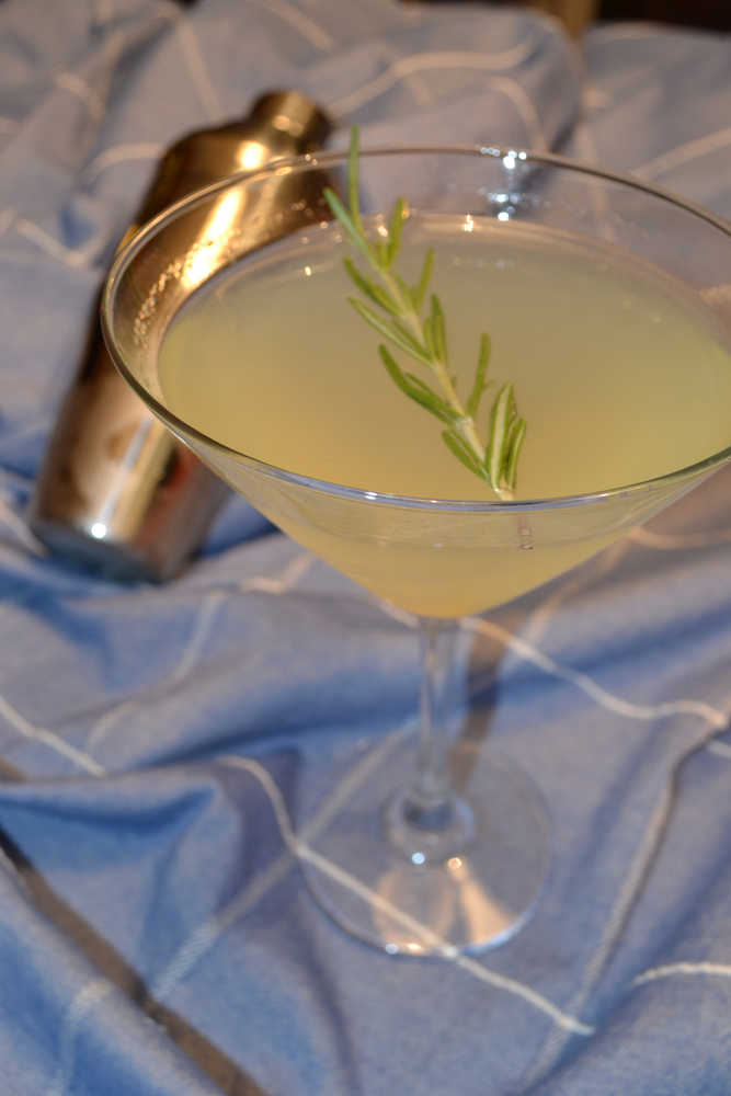 A rosemary lemon drop martini, inspired by the creativity of Tommy Patrick, the new bartender at the Twisted Fish. Courtesy of Kelly "Midgi" Moore.