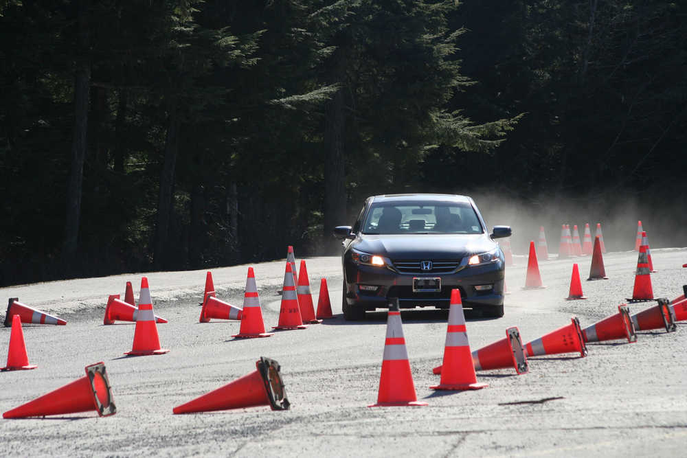 A teen driver participates in a technical driving course organized by the Taylor White Foundation in 2013. The foundation has scheduled another session for this May. It aims to gives teen drivers the tools to avoid car accidents. Photo courtesy of Carol White.