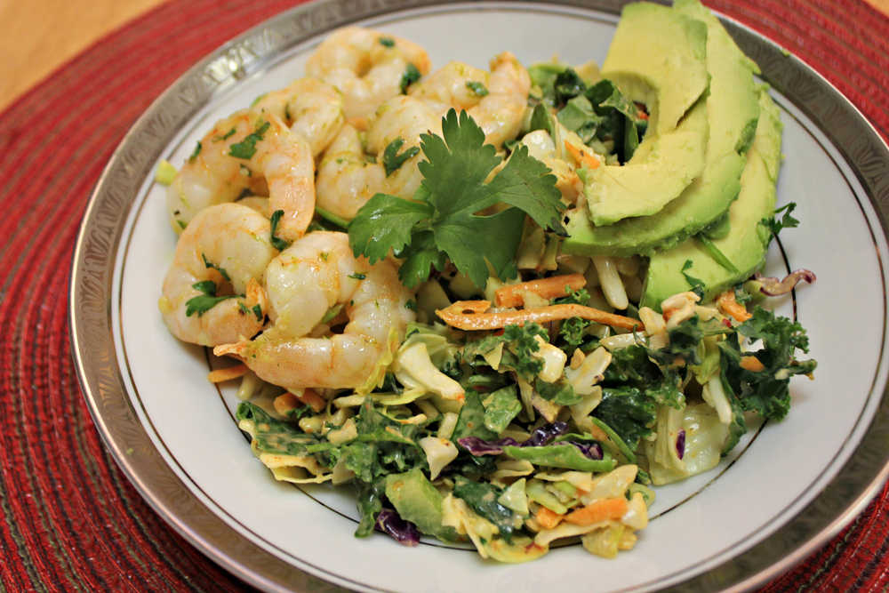 Tequila-lime shrimp salad is an easy meal to make when you're tired but want something delicious. Photo by Kelly "Midgi" Moore