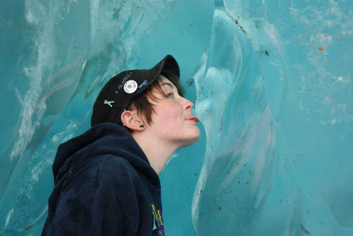 Brittany Buell at the Mendenhall Glacier.