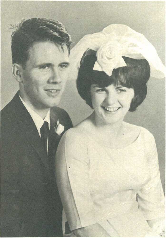 Donald and Alma Harris on their wedding day.