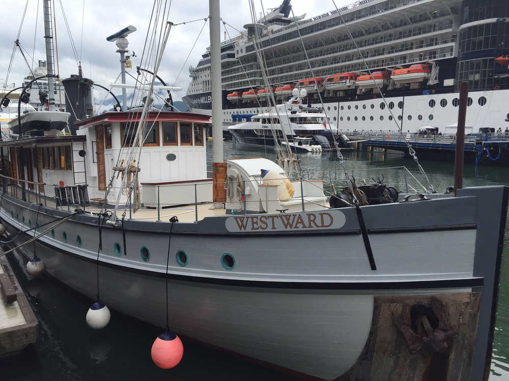 The M/V Westward once featured harpoons for the sport hunting of humpback whales mounted on its deck. Now, it does cruises of a much different sort.