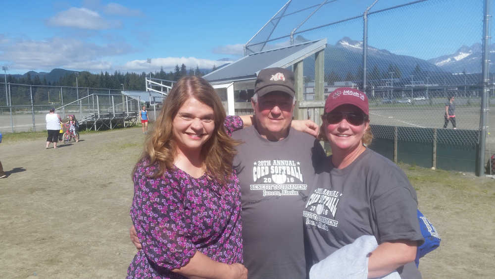 Organizers of the Coed Softball tournament which just celebrated it's 20th year: Gary Diekman, Lisa Corcoran and Michele Morgan.