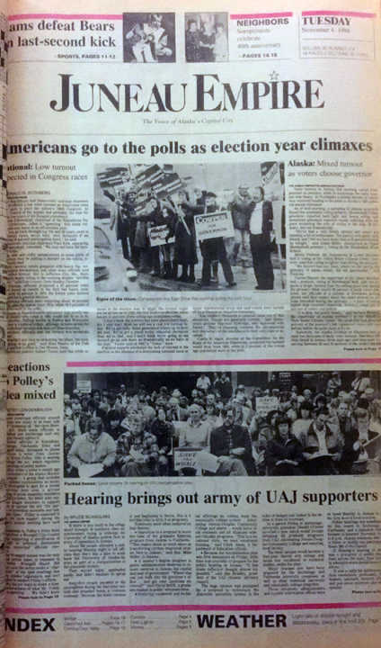 The front page of the Empire on Nov. 4, 1986