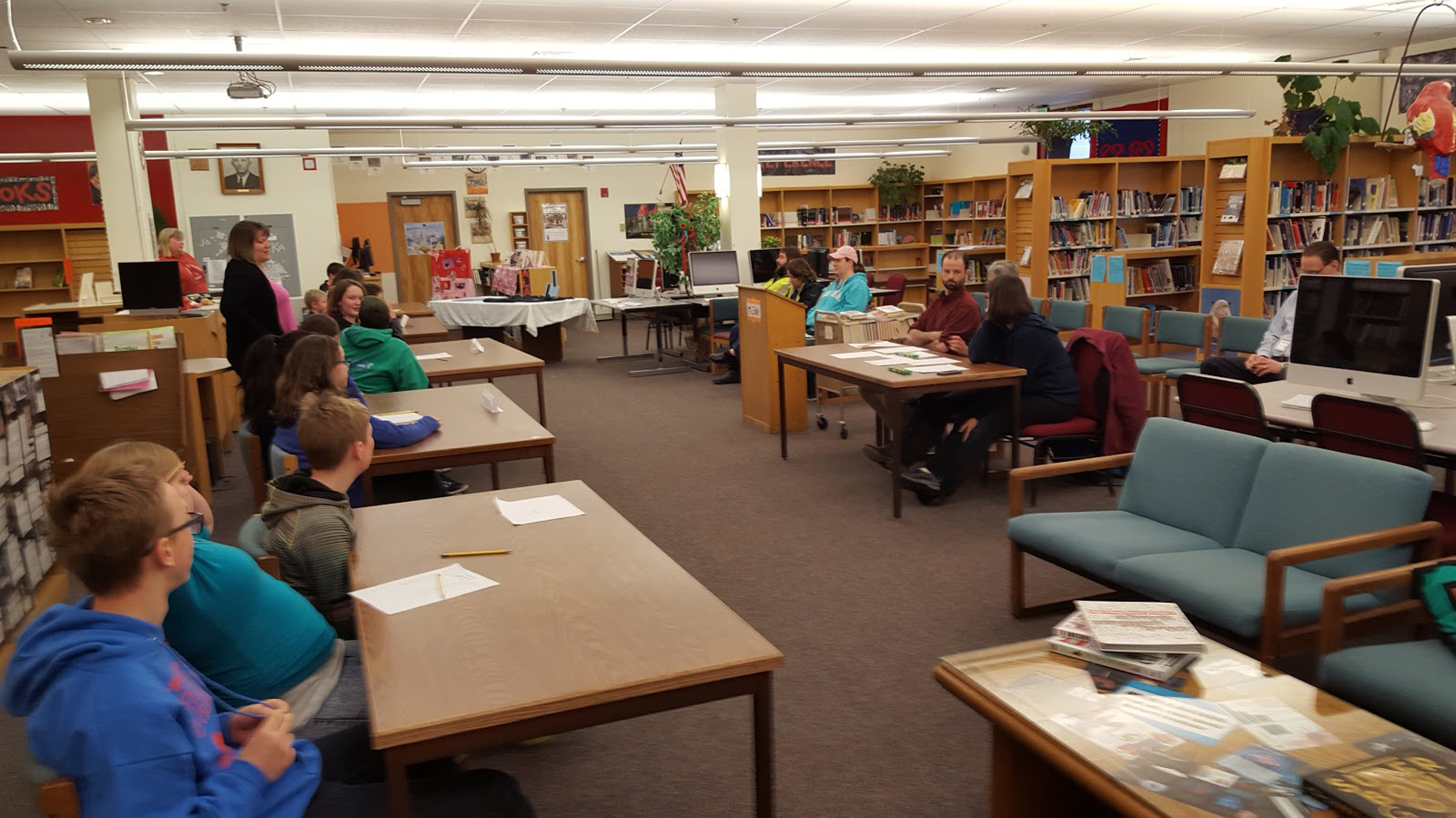 Teams compete in Battle of the Books at Floyd Dryden Middle School on Feb. 7. (Courtesy photo)