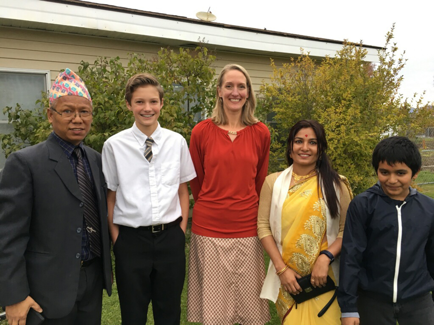 Members of the Church of Jesus Christ of Latter-day Saints enjoy a Hindu festival with Bhutanese refugees in Anchorage.(Courtesy photo)