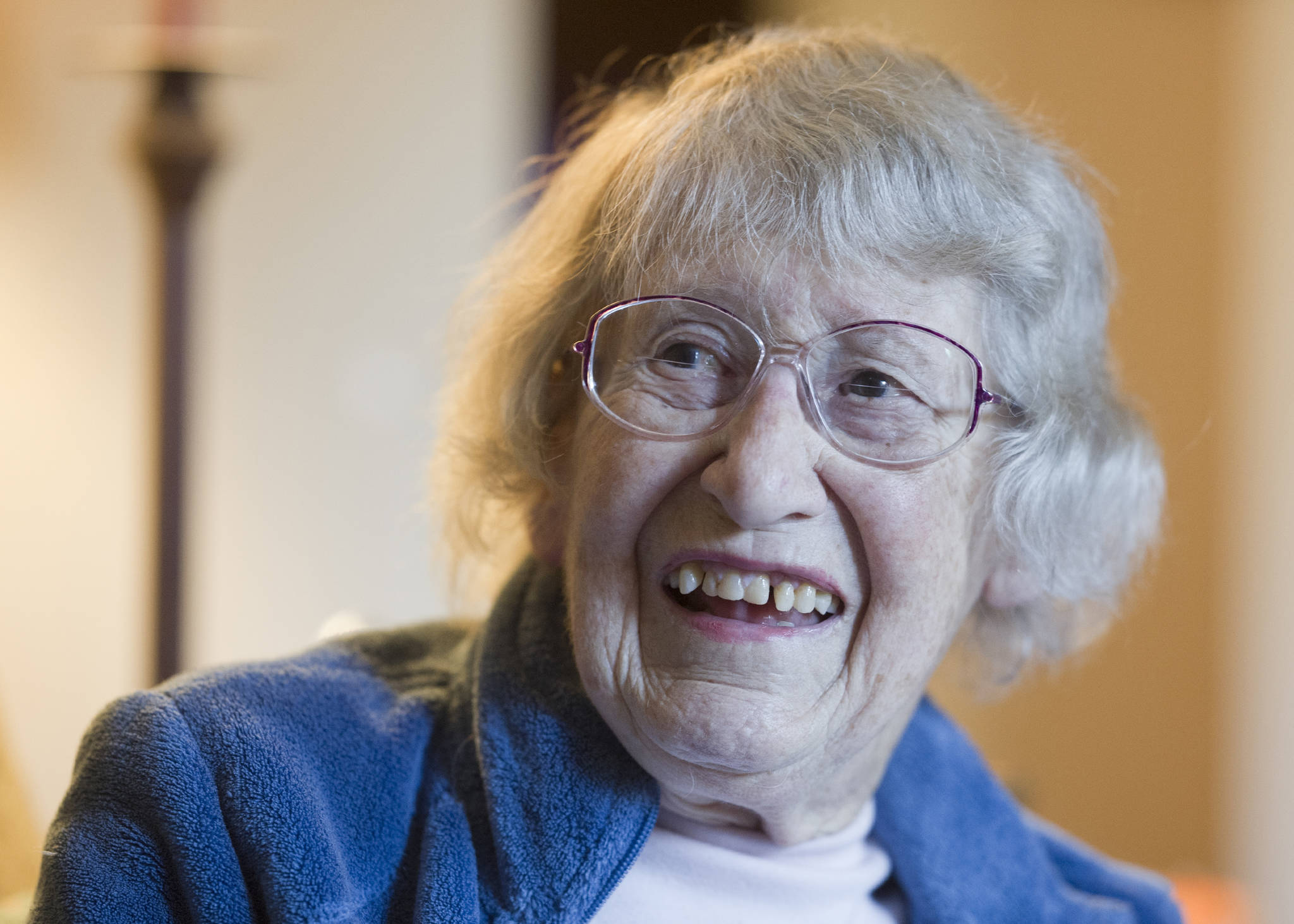 In this November 2016 photo, Dee Longenbaugh, longtime owner of The Observatory bookstore, talks about operating the store for nearly 40 years. (Michael Penn | Juneau Empire File)