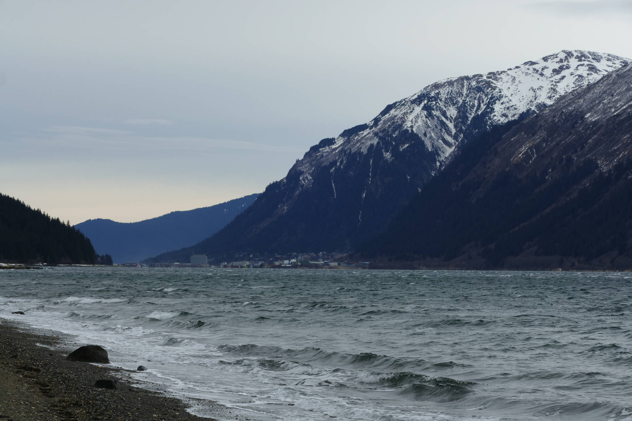 Looking back on Juneau early on the walk around Douglas Island. (Photo by Bjorn Dihle)