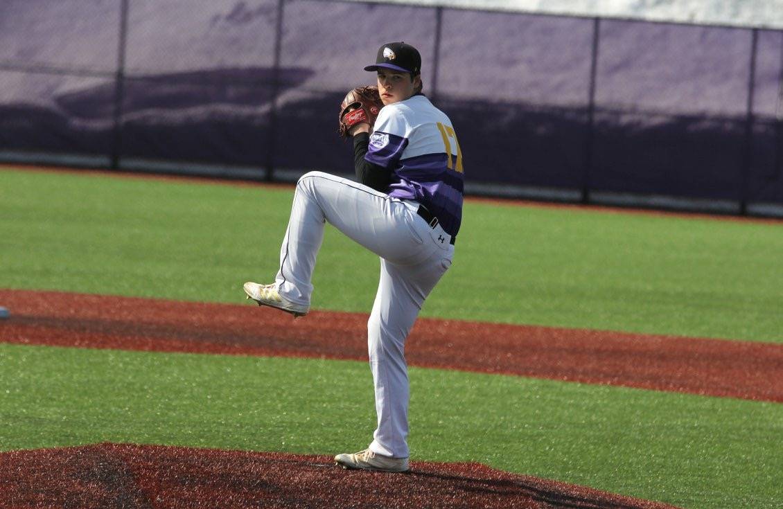 University of Northwestern-St. Paul’s Philip Wall on the mound for the Eagles. (Courtesy Photo | Philip Wall)