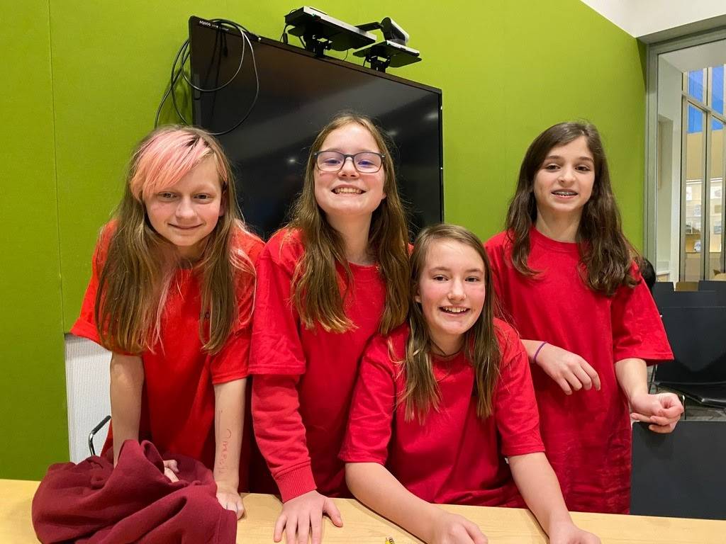 Courtesy Photo | Rachelle Grossardt                                 Amelia Walker, Della Mearig, Miranda Stichert and Anberlin Tingey did well in the Battle of the Books competition.