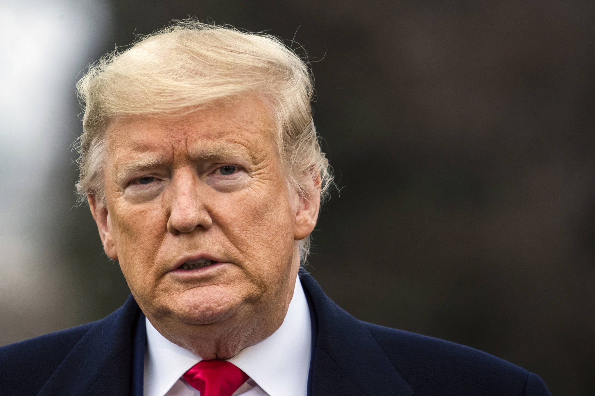 President Donald Trump talks to members of the media before leaving the White House, Monday, March 2, 2020 in Washington, to attend a campaign rally in Charlotte, N.C. (Associated Press Photo | Manuel Balce Ceneta)