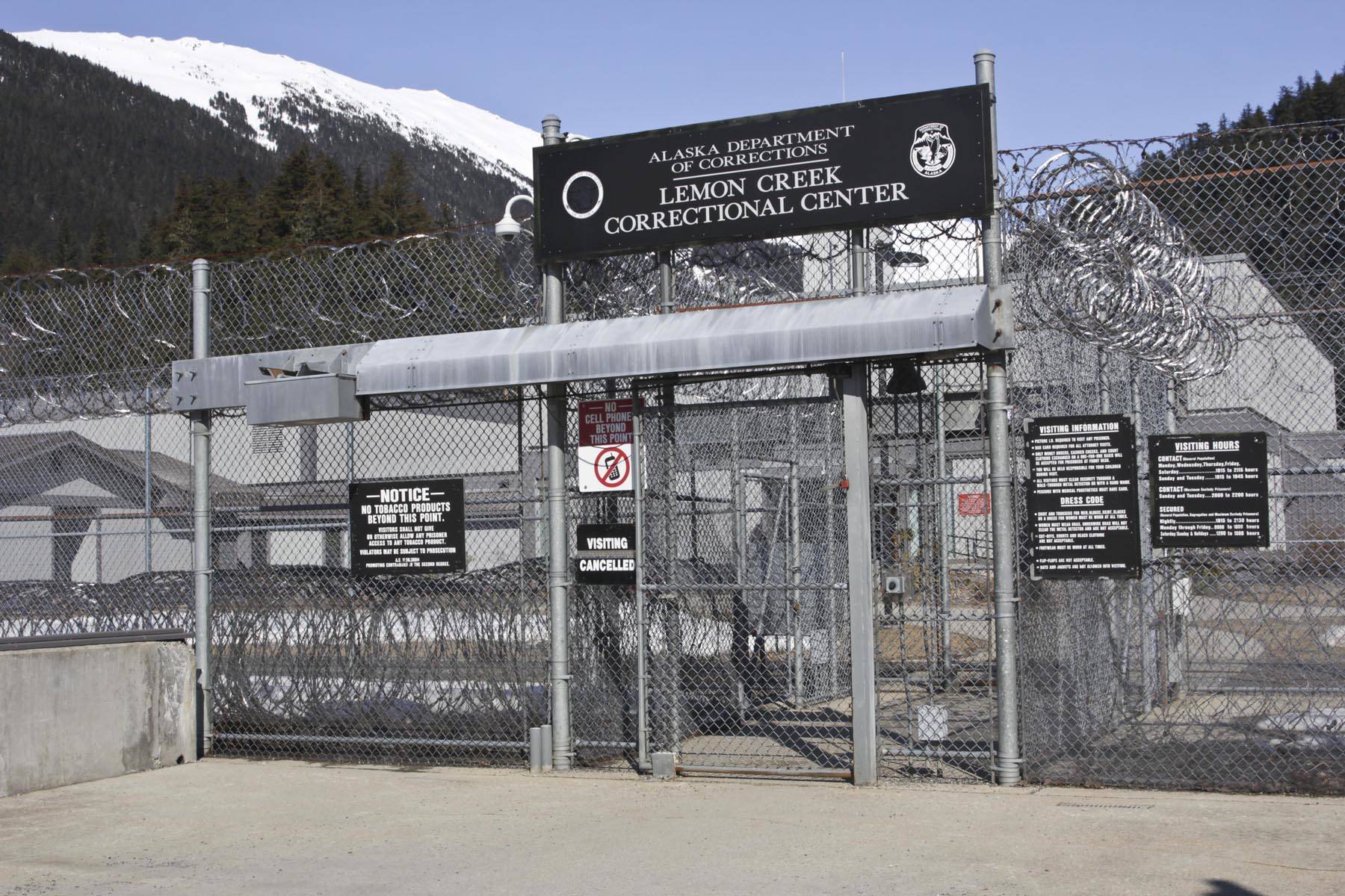 Lemon Creek Correctional Center staff members have several confirmed cases of the coronavirus, April 10, 2020. (Michael S. Lockett | Juneau Empire)