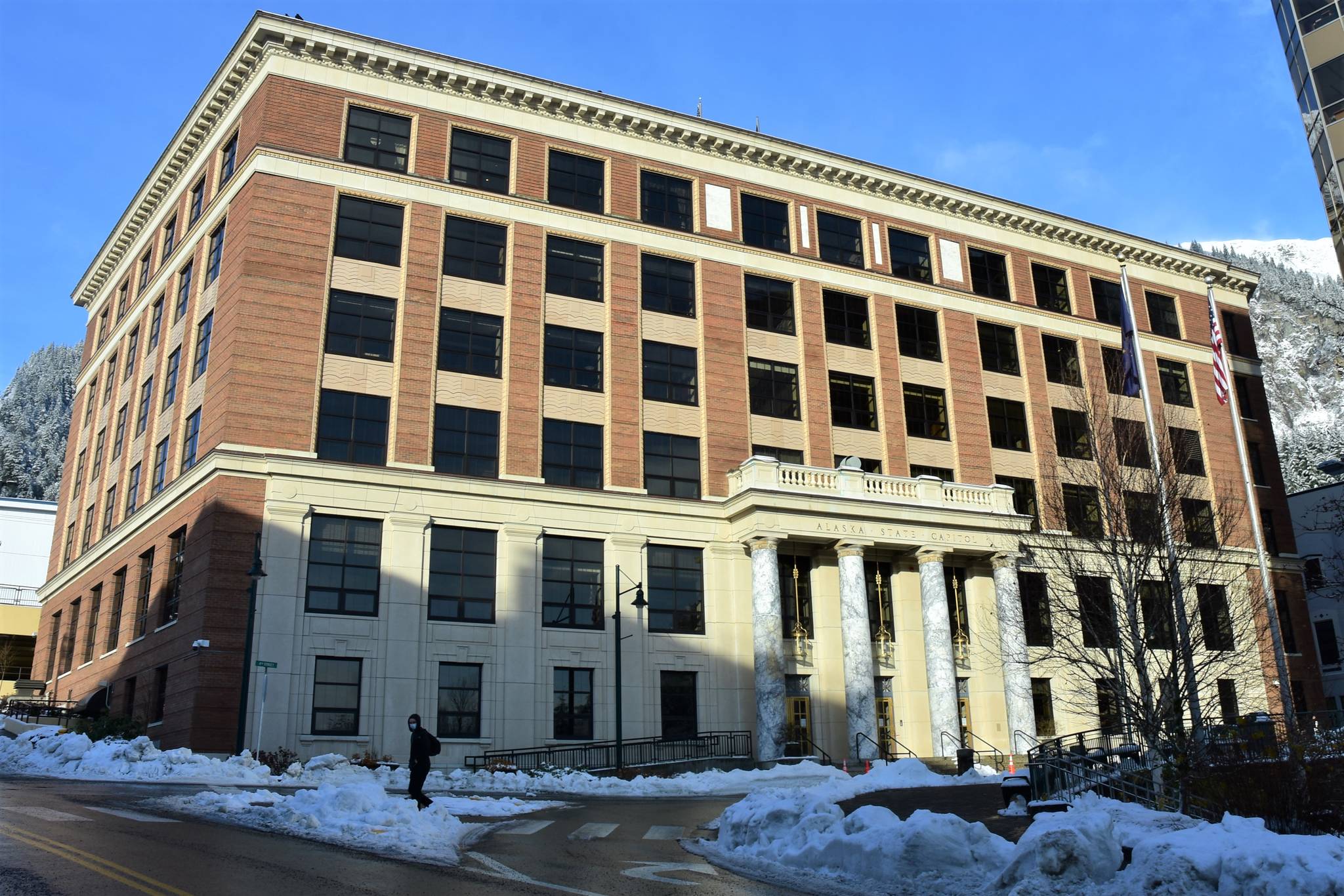 The Alaska State Capitol on Wednesday, Nov. 4, 2020. (Peter Segall / Juneau Empire)