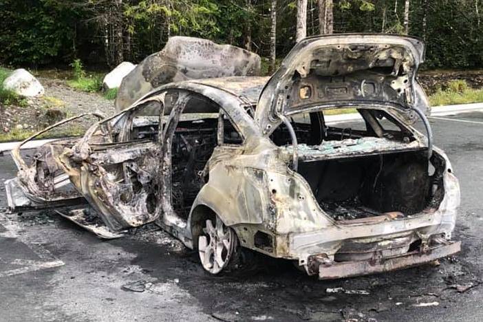 Two women were indicted Thursday for the arson of vehicle near Skater’s Cabin that occurred on Aug. 5, 2020. (Courtesy photo / CCFR)