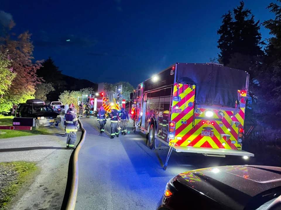 Courtesy photo / CCFR
Capital City Fire/Rescue responded to a fire near Twin Lakes on Sunday evening. One firefighter sustained a minor injury as they extinguished the fire but didn’t require medical attention.