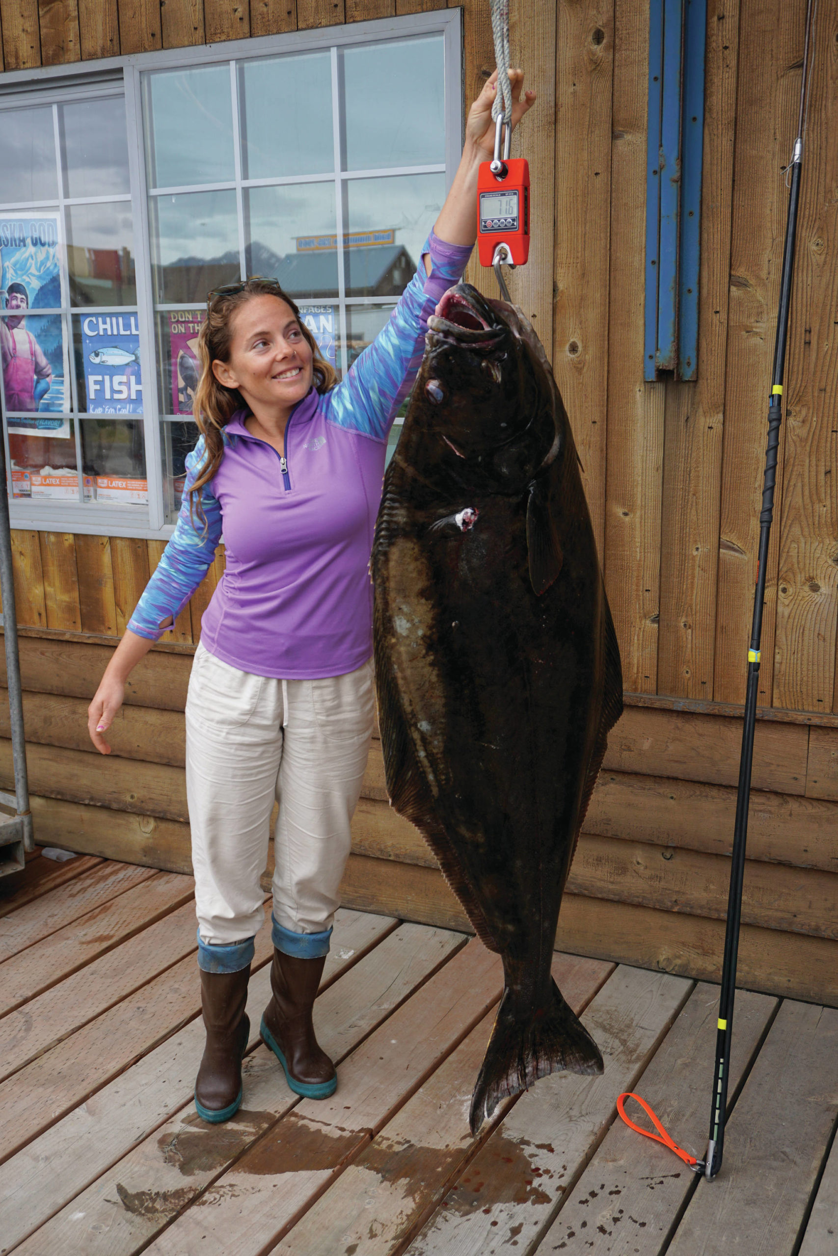 Florida woman sets record for halibut caught with a pole spear.