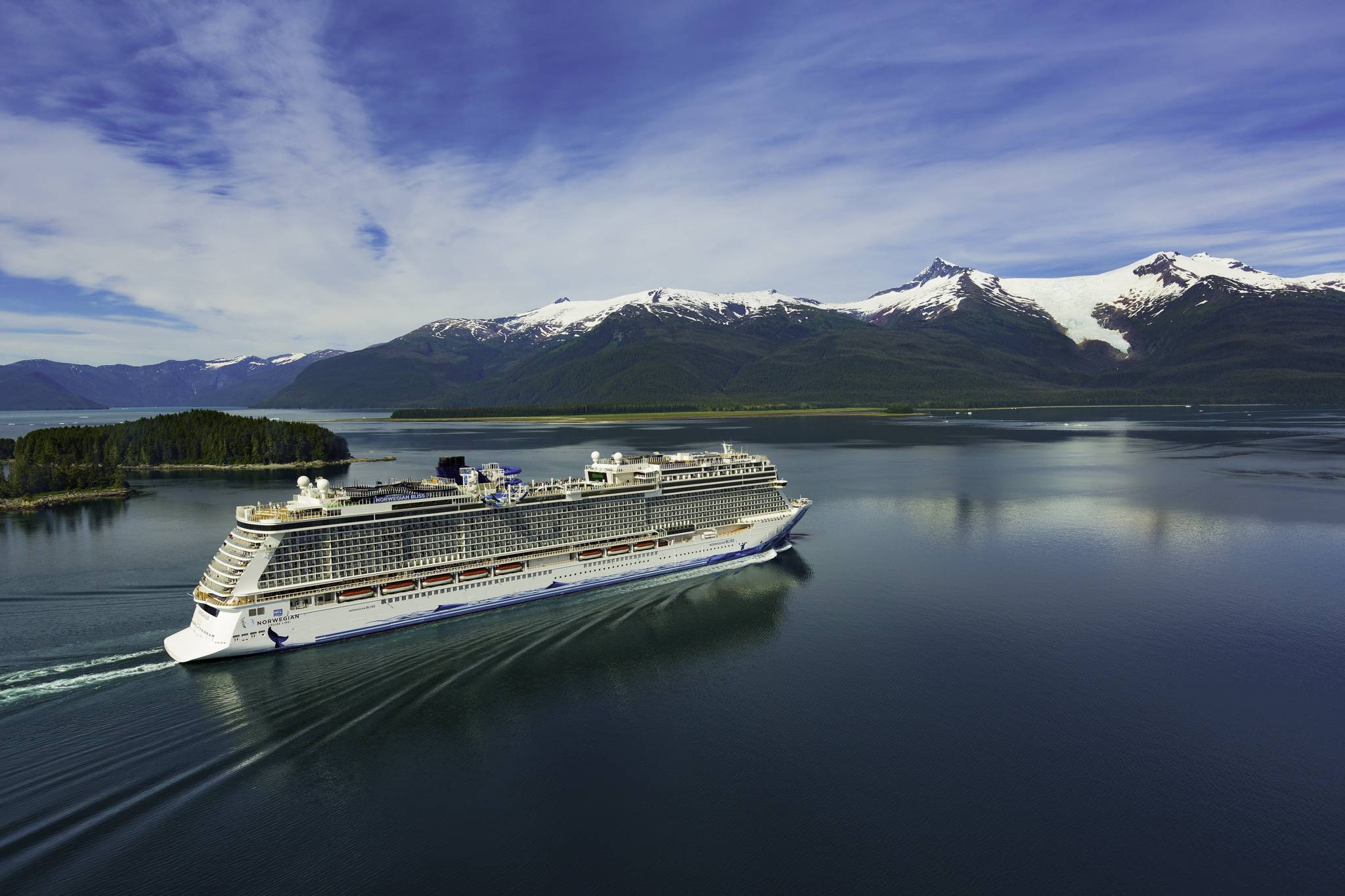 Large cruises ships like Norwegian Cruise Line's Norwegian Bliss, seen here near Ketchikan in this undated photo, are returning to Alaska after being shutdown due to COVID-19. Trade group Cruise Lines International Association says the industry is ready to get back to business safely. (Courtesy photo / Norwegian Cruise Line)