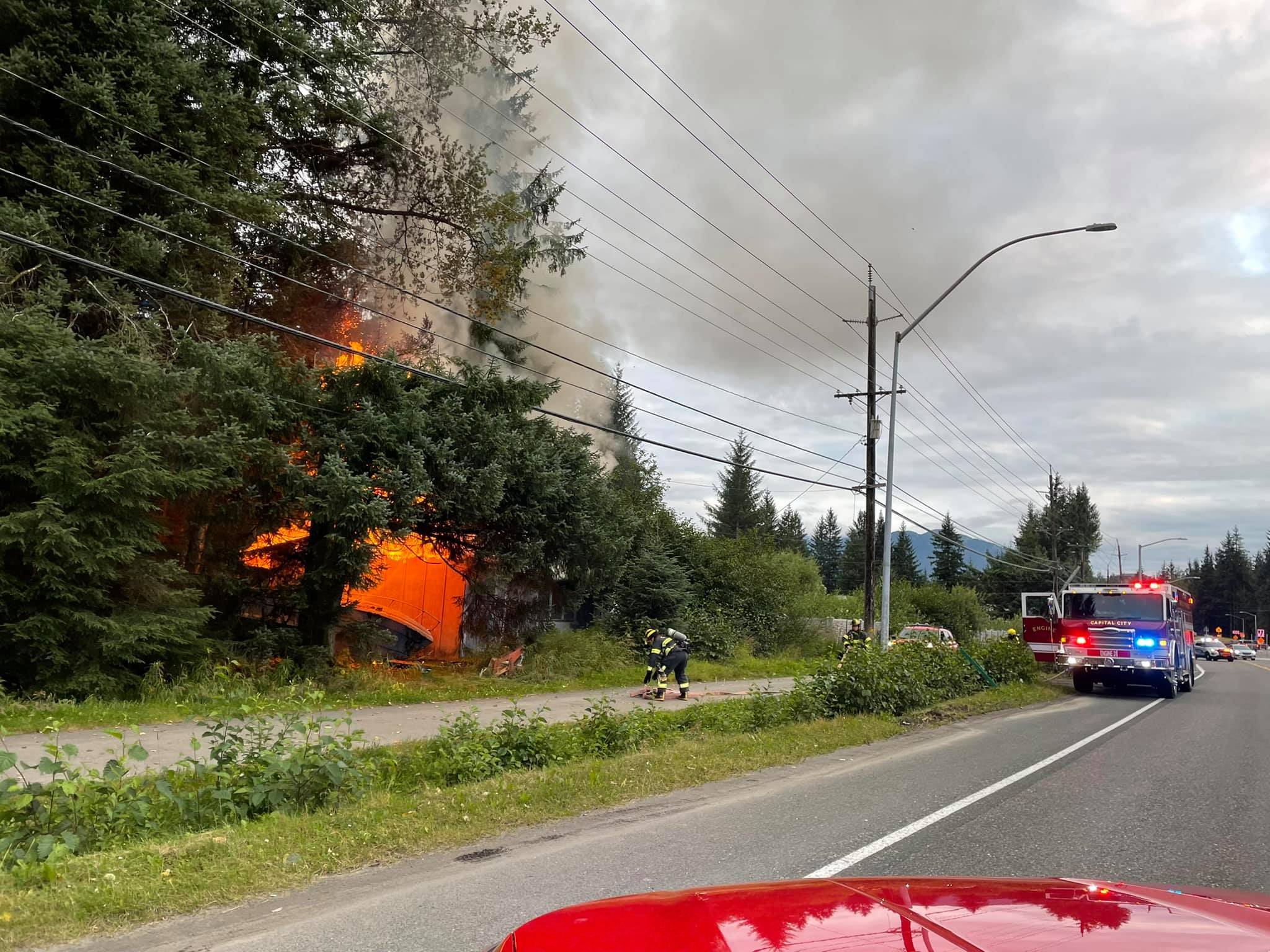 Capital City Fire/Rescue responds to a Thursday evening structure fire. (Courtesy Photo / CCFR)