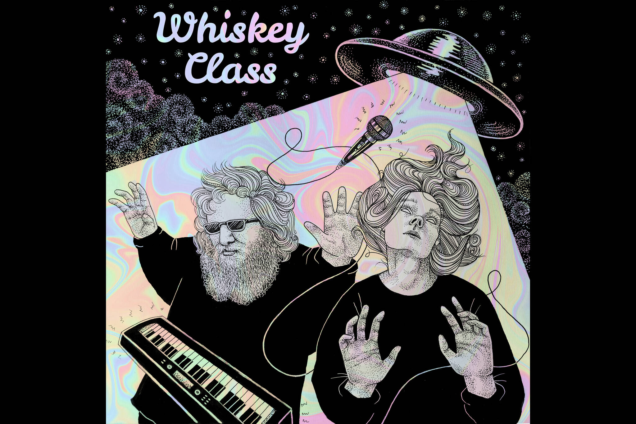 This photo shows the album cover for Whiskey Class’ new self-titled EP being released on vinyl. The album artwork was done by Kelsey Lovig. (Courtesy Photo)