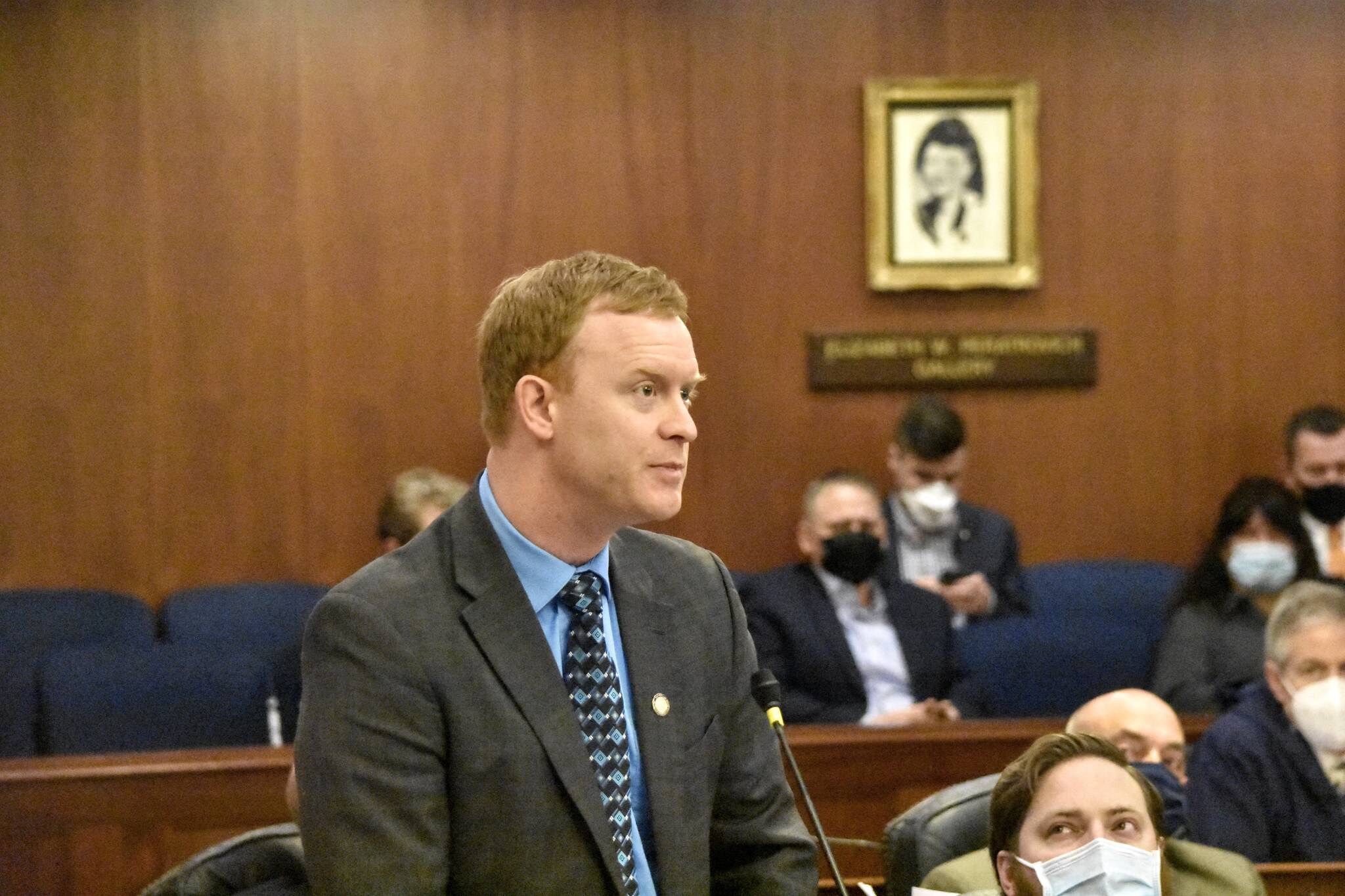 Rep. David Eastman, R-Wasilla shown in this Feb. 4 photo, has come under scrutiny from the public and some of his legislative colleagues for his membership in the Oath Keepers, a far-right organization whose leaders have been arrested and charged with sedition for their role in the Jan. 6, 2021 riot at the U.S. Capitol. (Peter Segall / Juneau Empire)