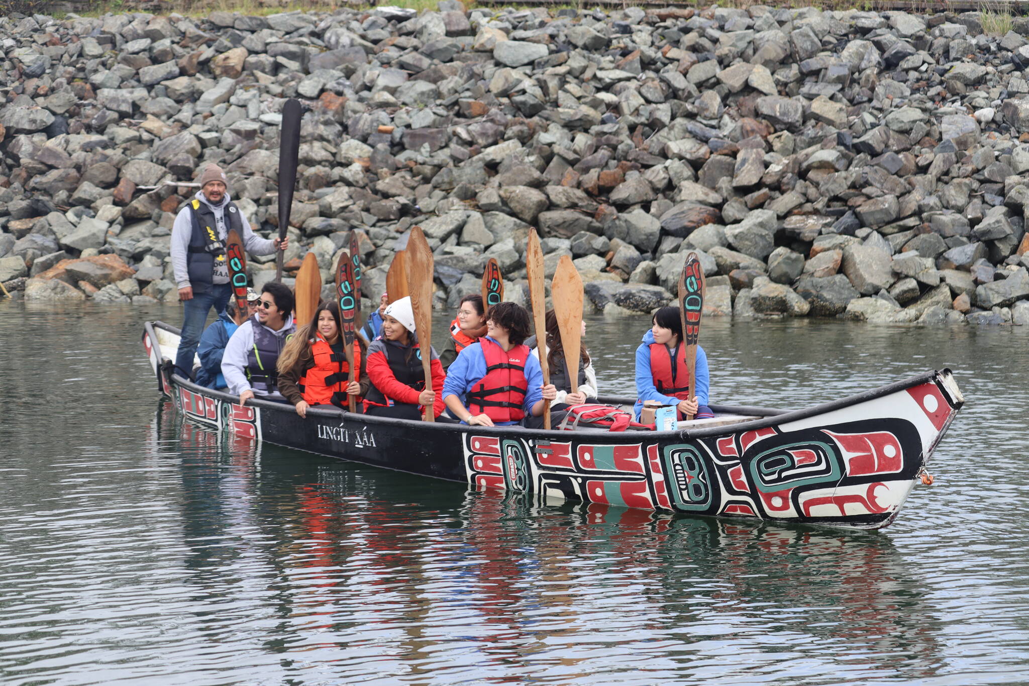 Jonson Kuhn / Juneau Empire 
A two-hour Canoe Healing-Journeys was offered for suicide loss and attempt survivors in recognition of International Suicide Prevention Awareness Day, hosted by Juneau Suicide Prevention Coalition and partners on Saturday at Sandy Beach.