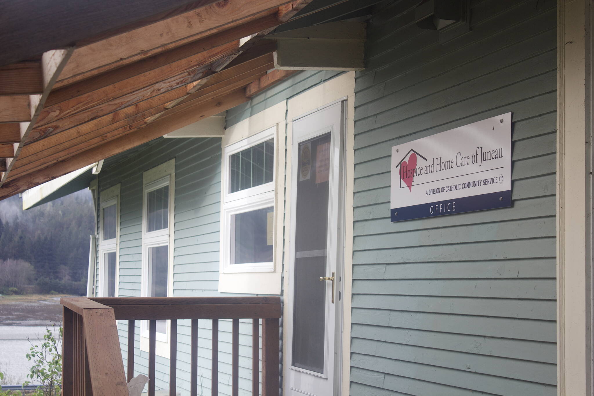 The Hospice and Home Care of Juneau office at the Catholic Community Service complex on Glacier Highway has discharged its patients as of Wednesday, due to the inability to retain and afford sufficient staffing. CCS is continuing to offer limited help with its volunteers and is in discussions with Bartlett Regional Hospital about taking over such care. (Mark Sabbatini / Juneau Empire)