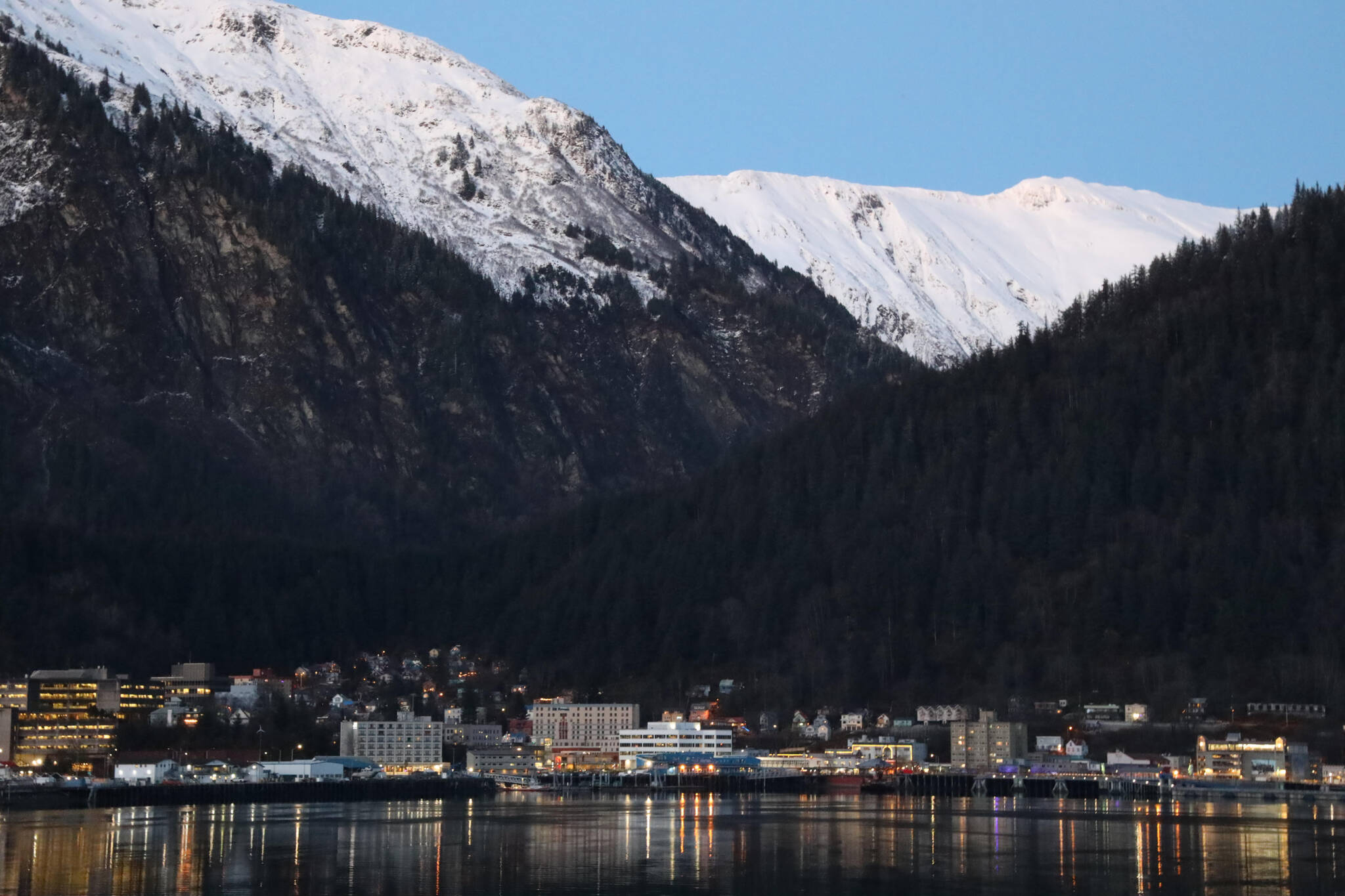 This photo shows downtown Juneau in late October. A recent study looked at the causes of worsening affordability and availability of housing in Juneau and found that demographic change in Juneau’s population is among the largest factors. ( Clarise Larson / Juneau Empire)