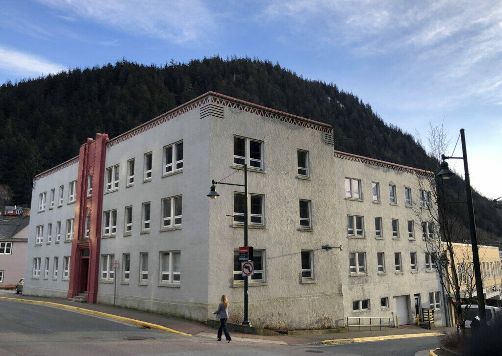 The Assembly Building is seen on Wednesday, Dec. 21, 2022, in downtown Juneau, Alaska. (James Brooks/Alaska Beacon)