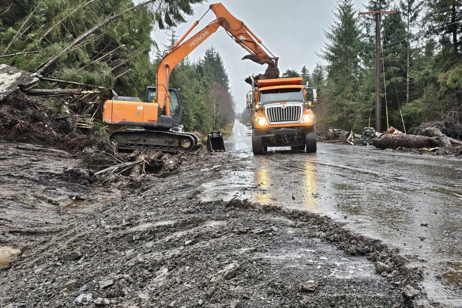 Clearing work continues at Wrangell slide; fundraising grows to help ...