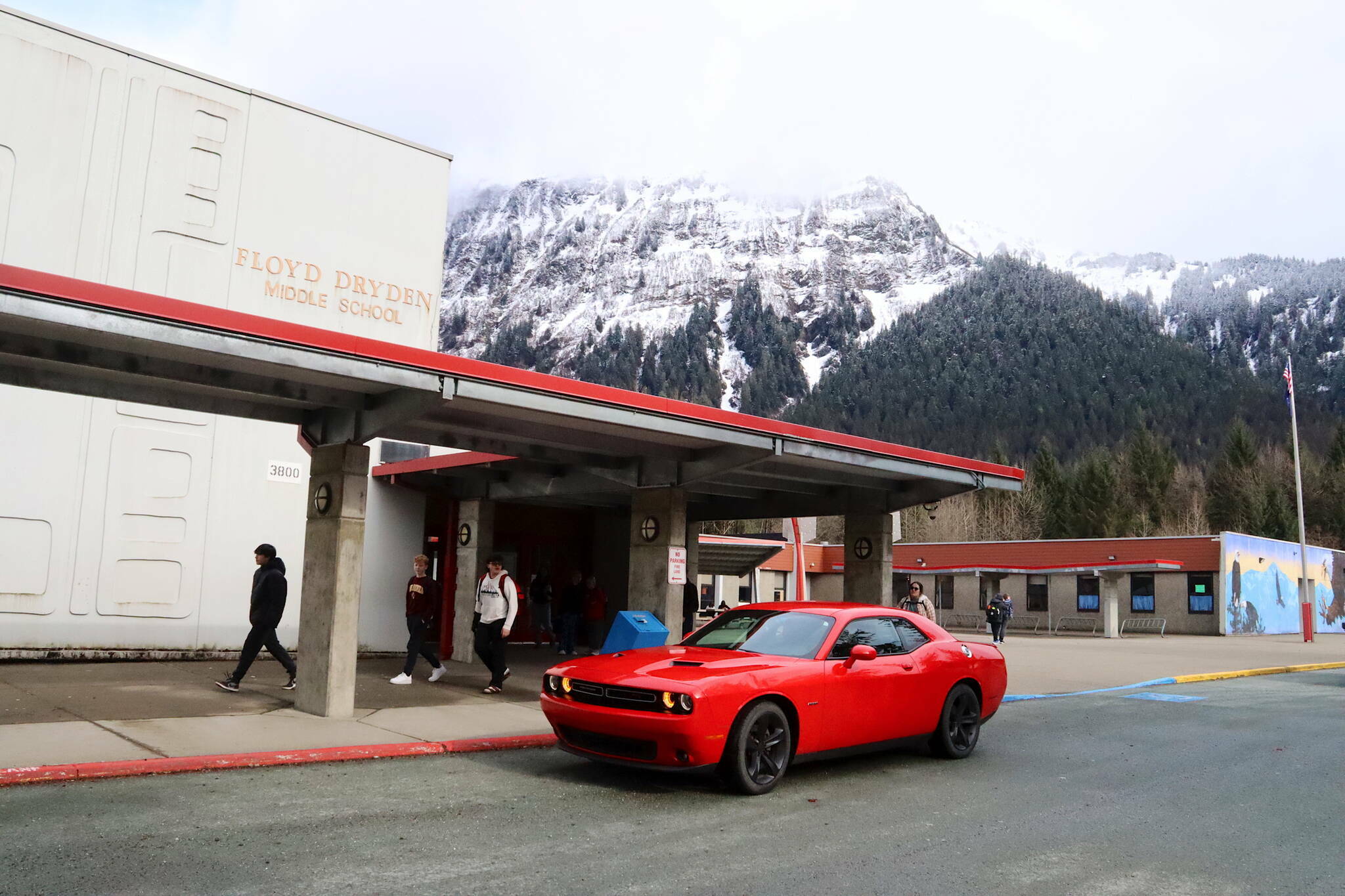 The exterior of Floyd Dryden Middle School on Tuesday, April 2. (Mark Sabbatini / Juneau Empire file photo)