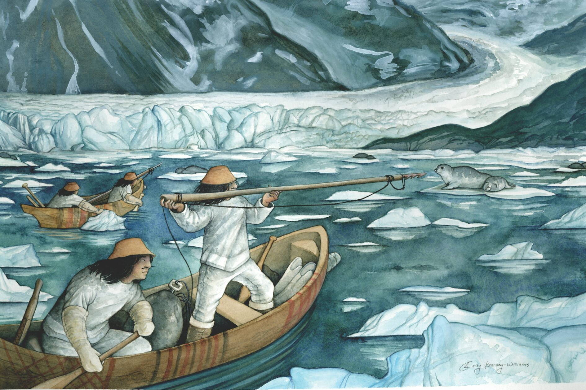 Ancestral seal hunting happened at the edge of the Sít Tlein (Hubbard) glacier. Emily Kearney-Williams © Smithsonian Institution