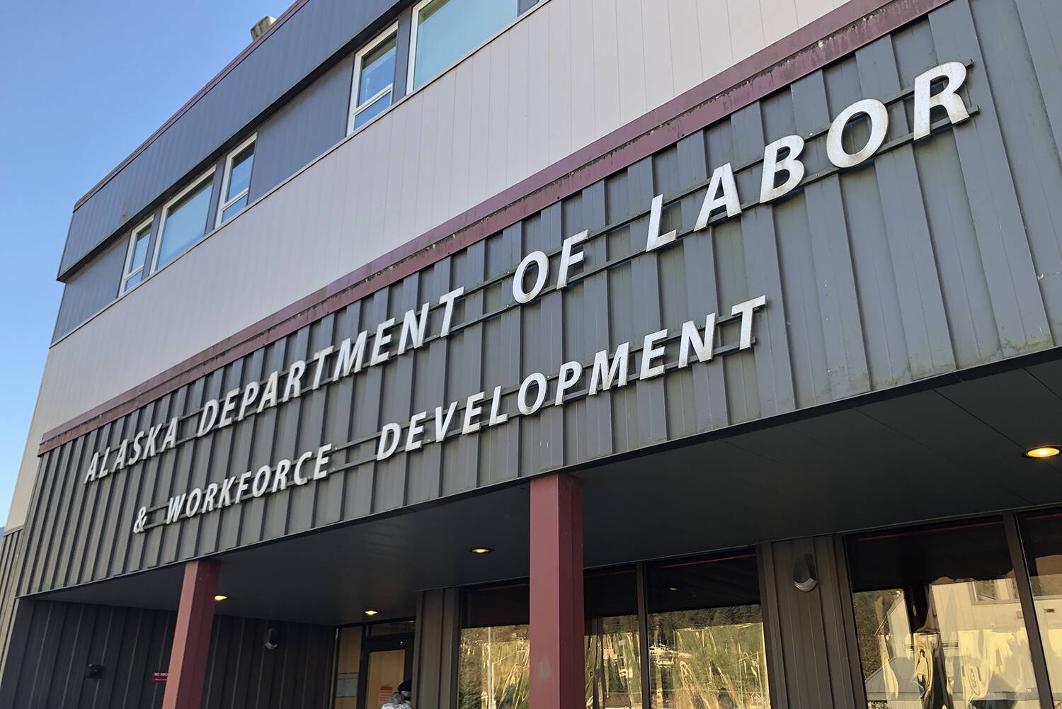 The offices of the Alaska Department of Labor and Workforce Development in Juneau are seen on Thursday, Oct. 26, 2023. (James Brooks/Alaska Beacon)