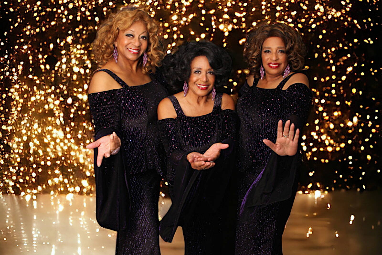 From left to right: Lynda Laurence and Scherrie Payne, formerly of The Supremes with Joyce Vincent. (Former Ladies of The Supremes collection)