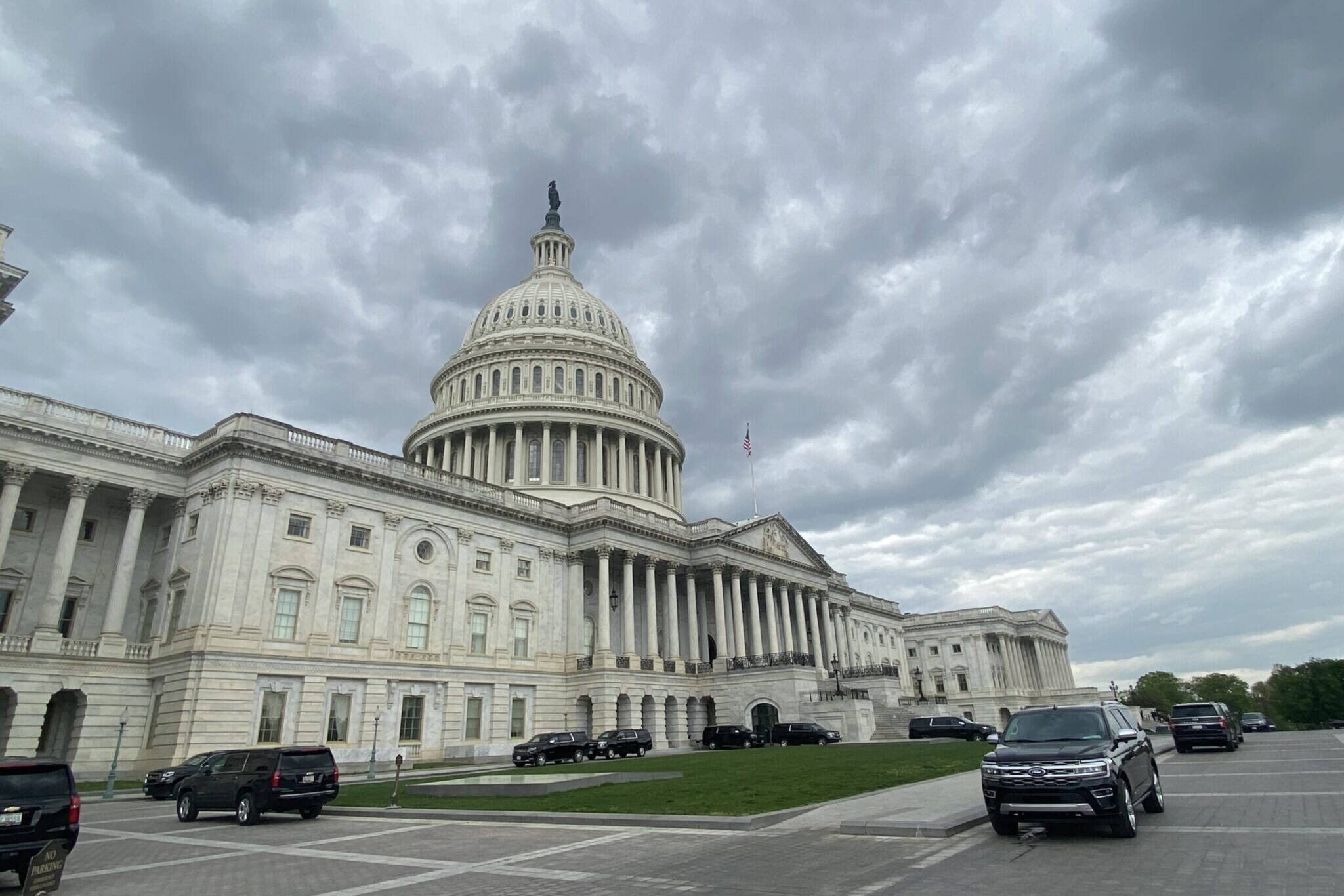 The U.S. Capitol is seen on a cloudy day in an undated photo. (Photo by Jennifer Shutt/States Newsroom)