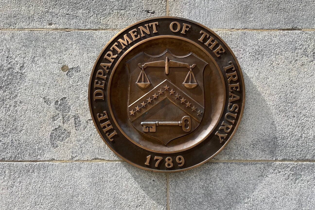 A view of the Treasury Department building in Washington, D.C., on March 25, 2022. (Quentin Young/Colorado Newsline)