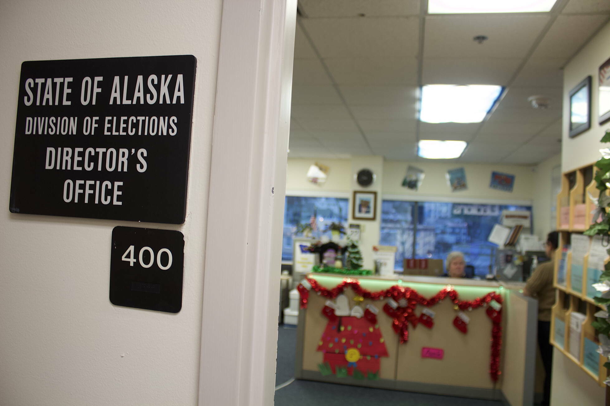 The Alaska Division of Election’s director’s office in Juneau on Nov. 22, 2022. (Mark Sabbatini / Juneau Empire file photo)