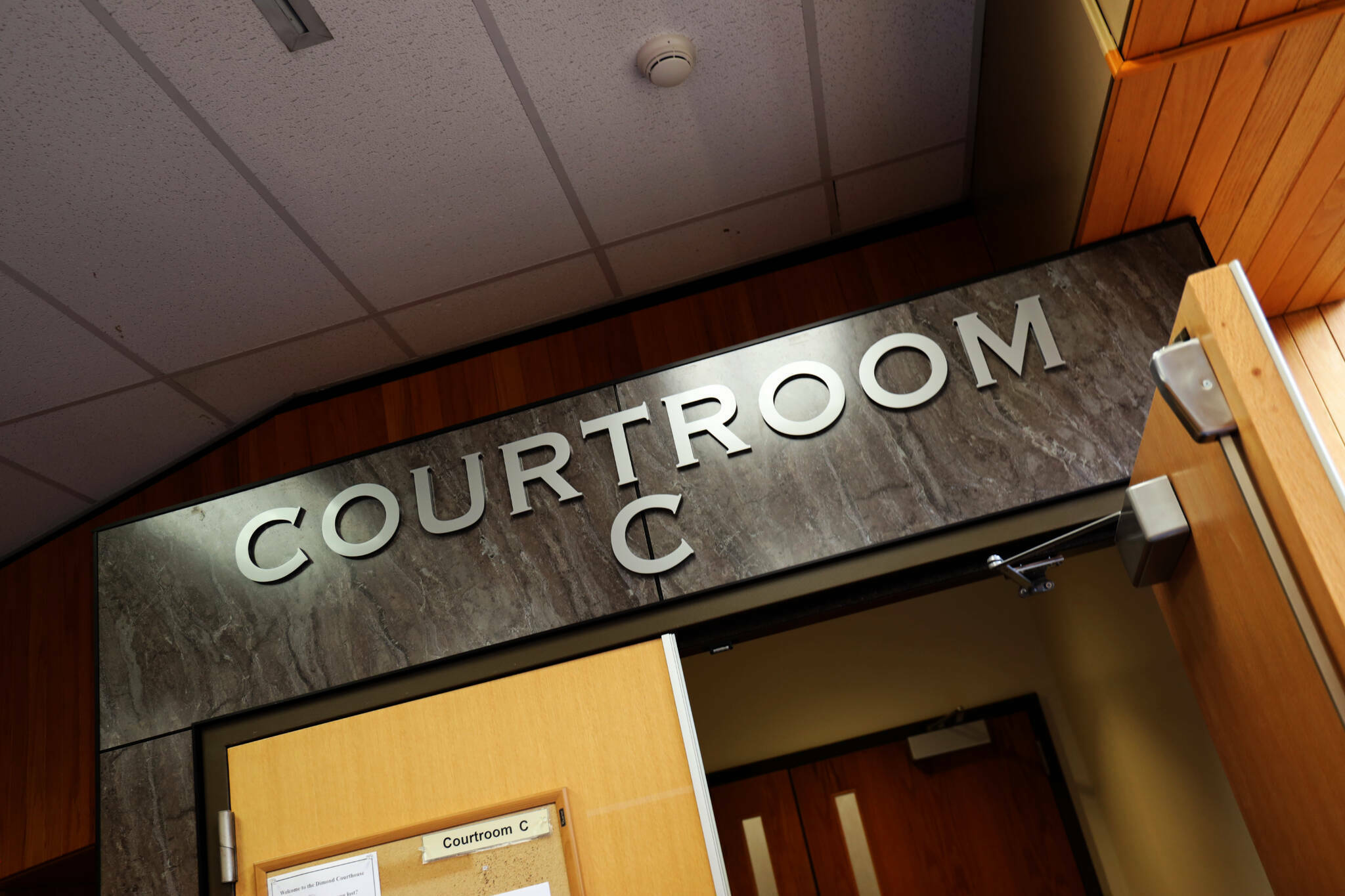 A courtroom at the Juneau Courthouse. (Clarise Larson / Juneau Empire file photo)