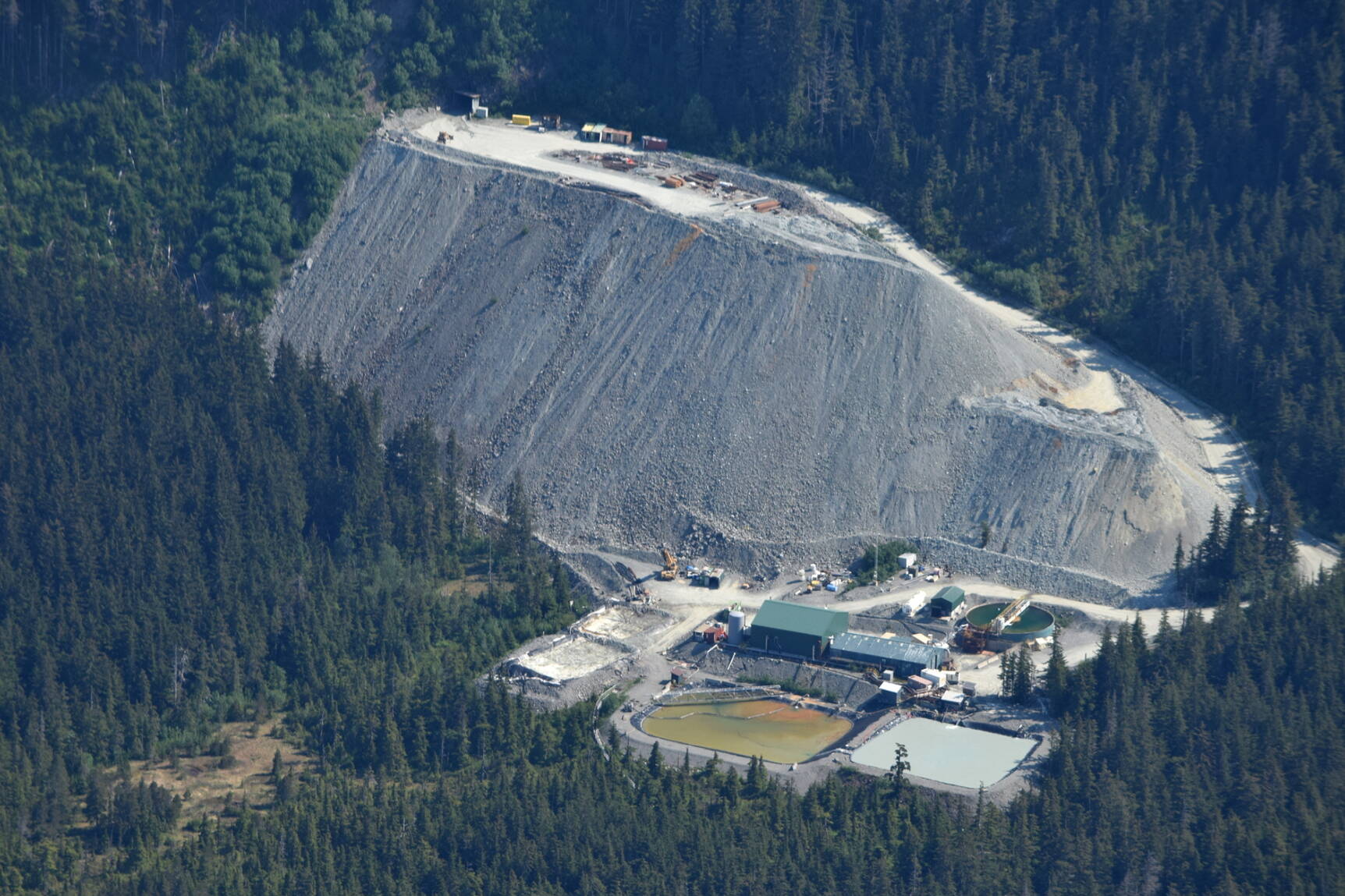 An aerial view of part of Southeast Alaska’s Kensington gold mine. (James Brooks via Wikipedia under Creative Commons 2.0)