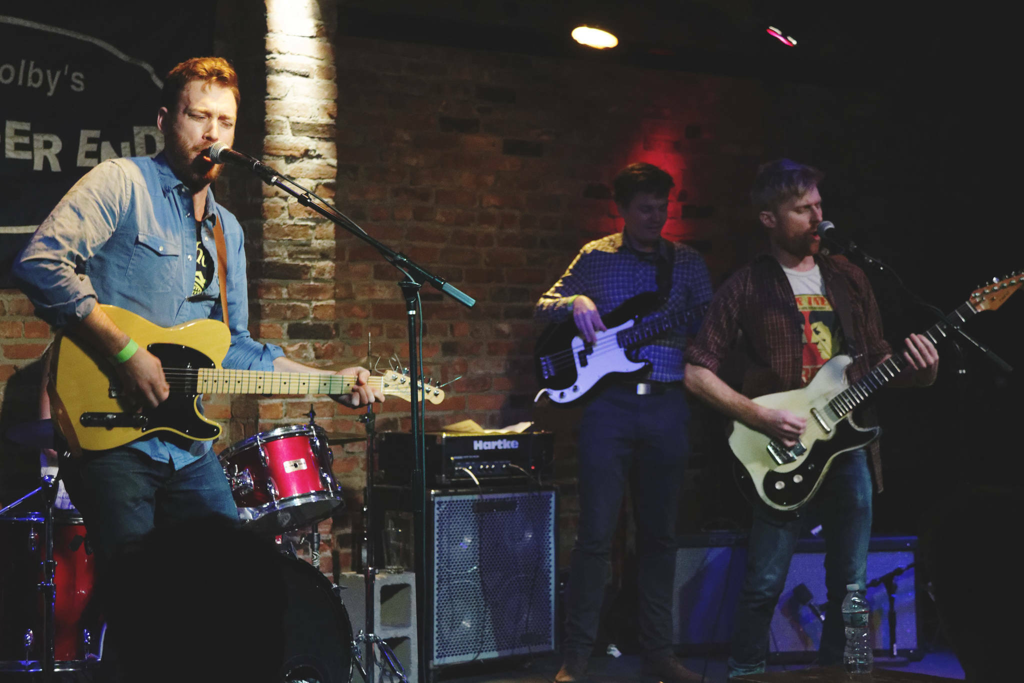 Dan Kirkwood (left), pictured performing with Tommy Siegel and Steve Perkins, is among the musicians who will be featured during KTOO’s 50-Fest on Saturday. (Photo by Charlie E. Lederer)