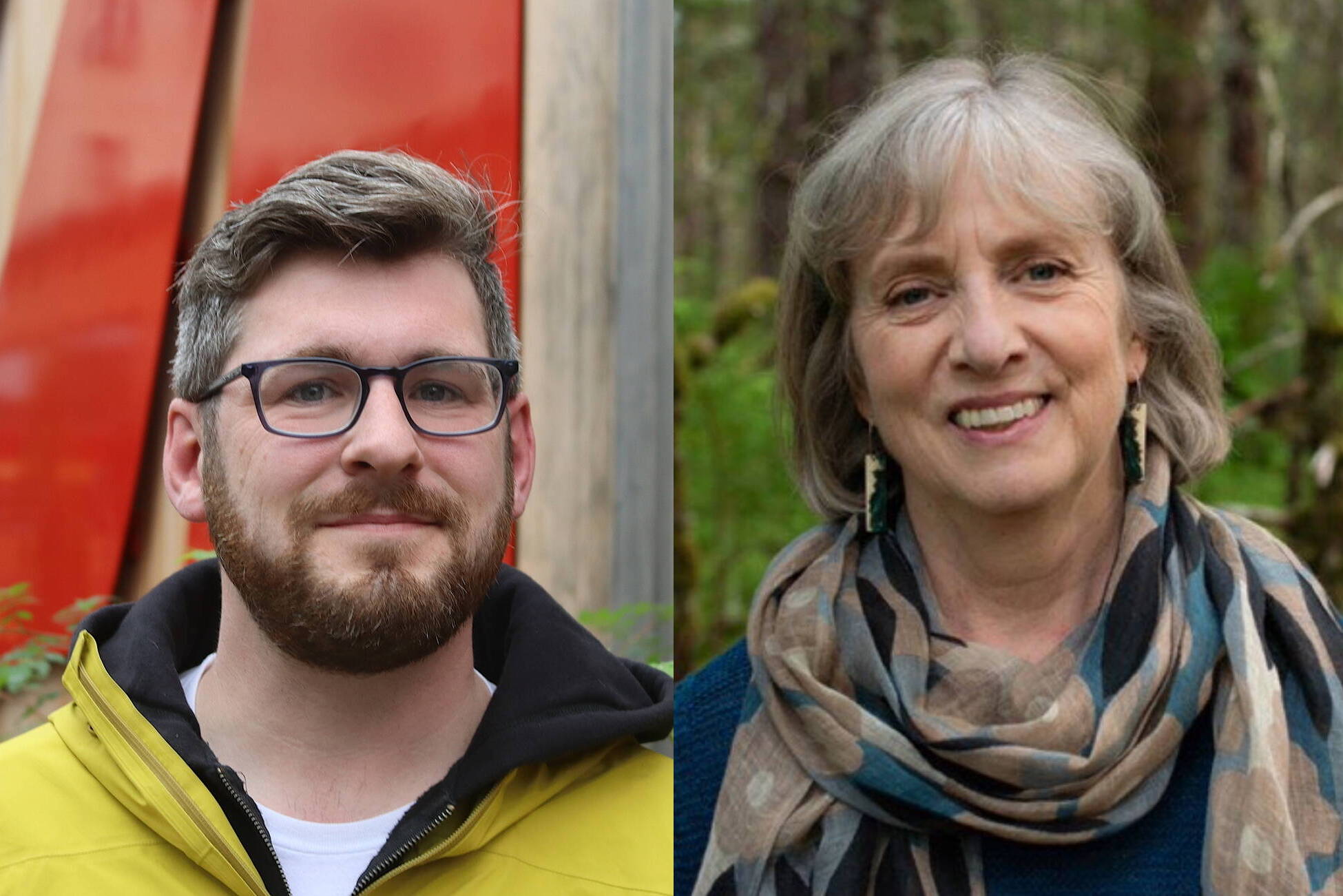 Neil Steininger (left) and Maureen Hall are the two newly elected members of the Juneau Assembly, according to results of the Oct. 1 municipal election certified on Tuesday. (Photo of Steininger by Mark Sabbatini / Juneau Empire; photo of Hall provided by the City and Borough of Juneau)