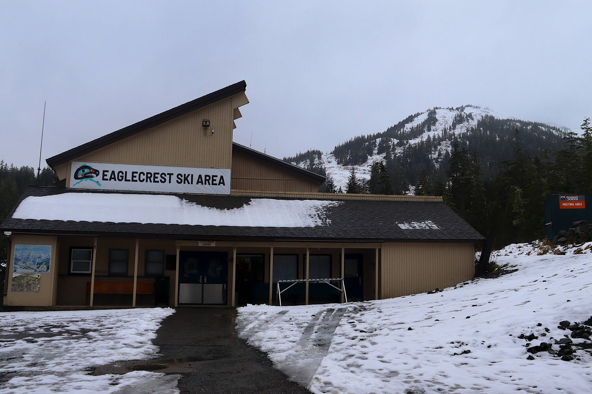 Eaglecrest Lodge at the base of Eaglecrest Ski Area on Saturday. (Mark Sabbatini / Juneau Empire)