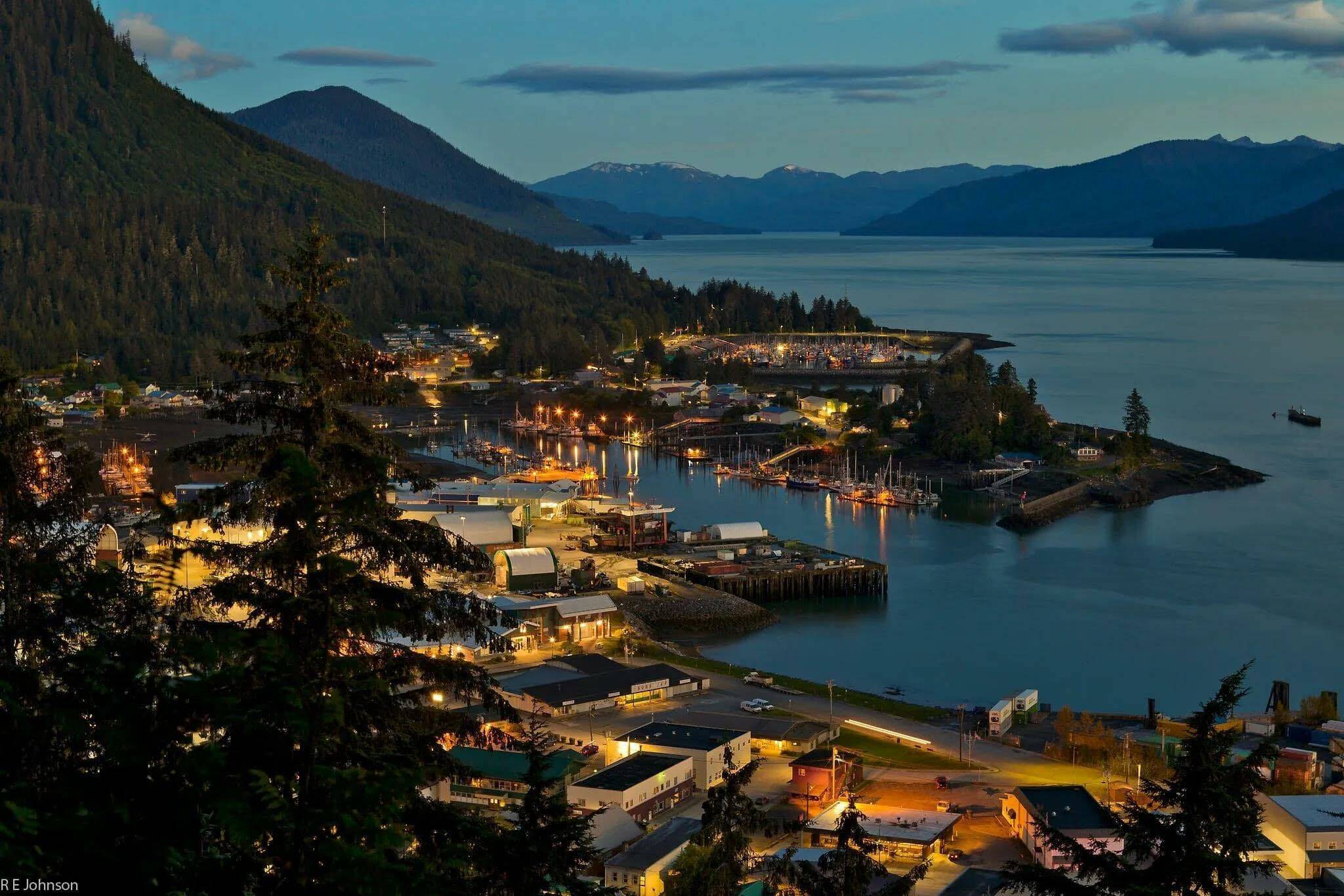 The city of Wrangell, where a landslide on Nov. 20, 2023, killed six people including a family of five. (City and Borough of Wrangell photo)