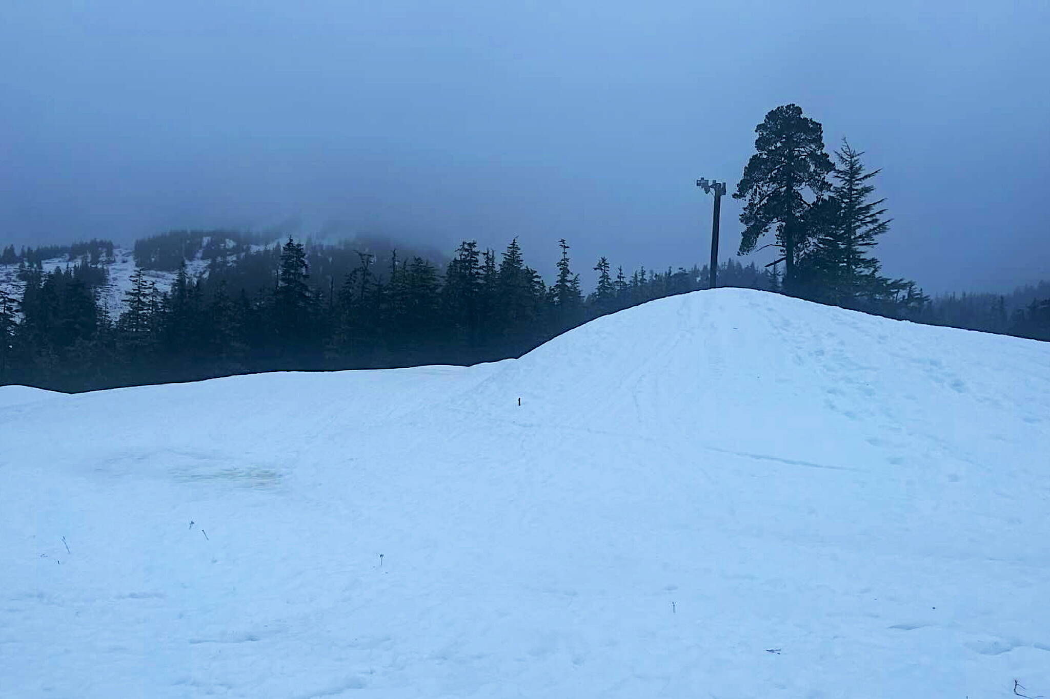 The Porcupine lift on the beginner’s hill at Eaglecrest Ski Area is scheduled to open Saturday, but rain is keeping the main portion of the resort closed, officials announced Wednesday. (Eaglecrest Ski Area photo)