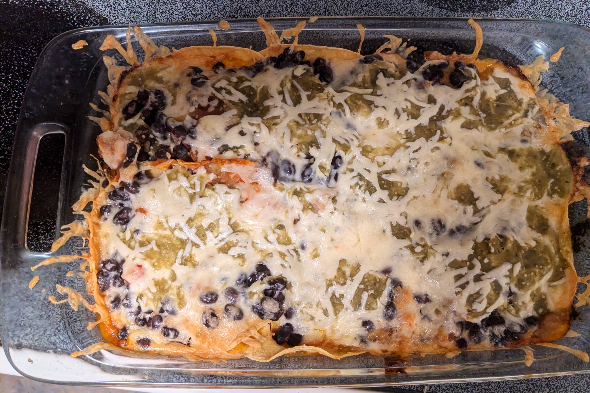 Tortilla casserole ready to serve. (Photo by Patty Schied)