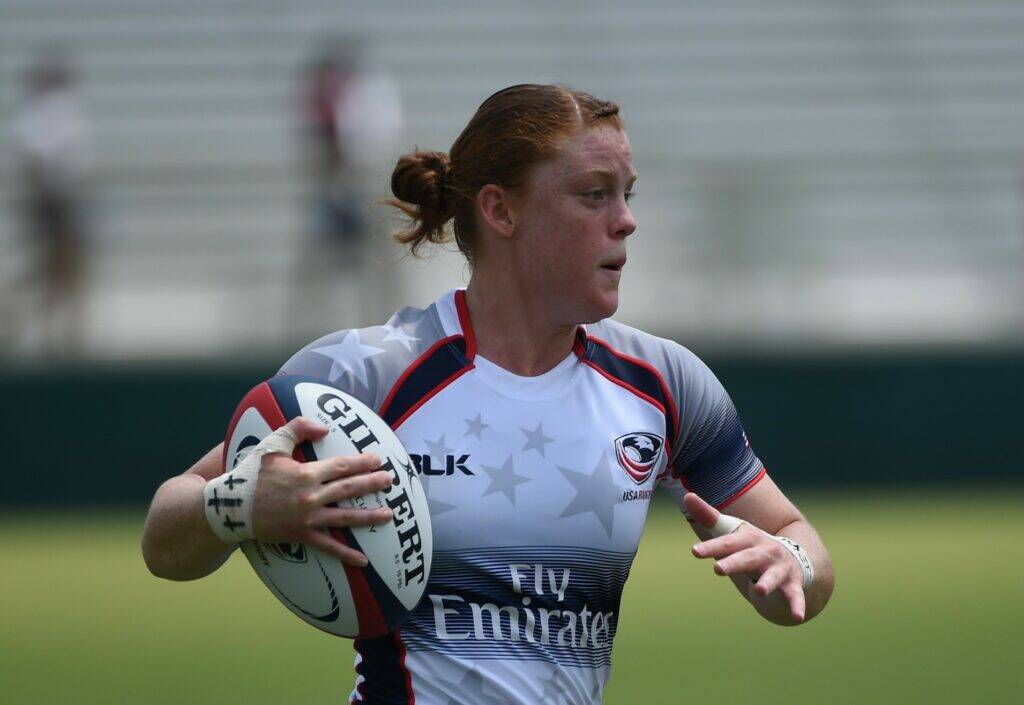 Alev Kelter, a member of the bronze-winning USA’s Rugby Sevens team at the 2024 Summer Olympic Games, is one of two new inductees in the Alaska Sports Hall of Fame. (USA Rugby photo)