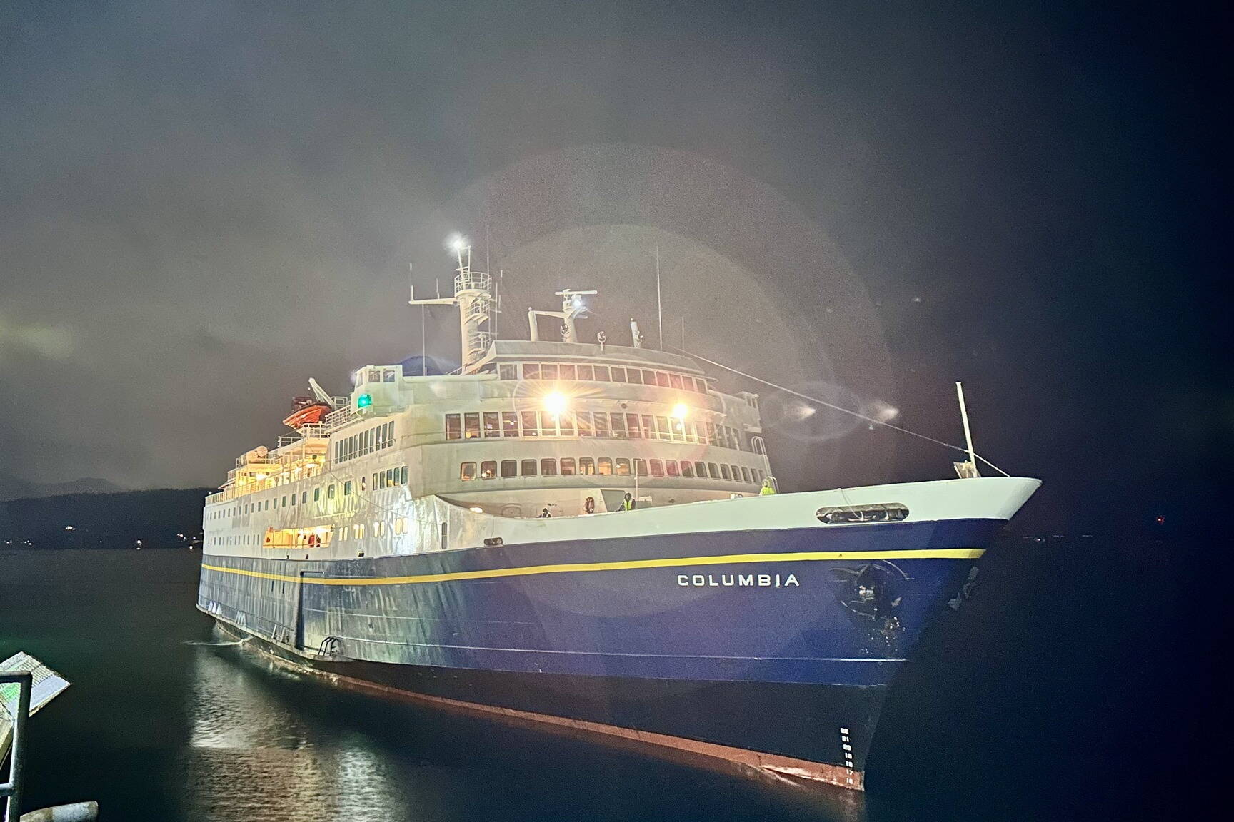 The Columbia state ferry is the first to prove Wi-Fi service to passengers. (Alaska Marine Highway System photo)