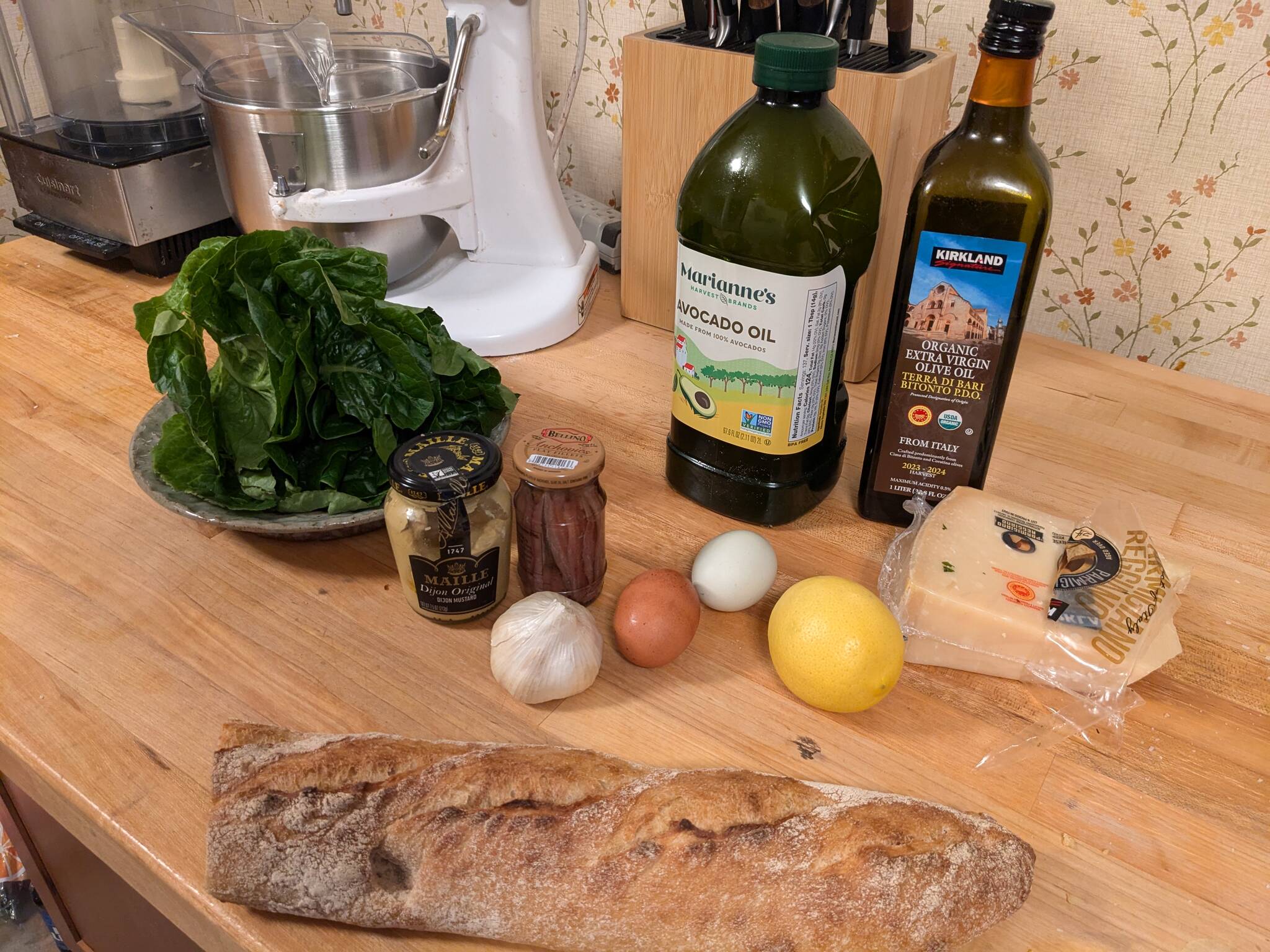 Ingredients for Caesar salad. (Photo by Patty Schied)